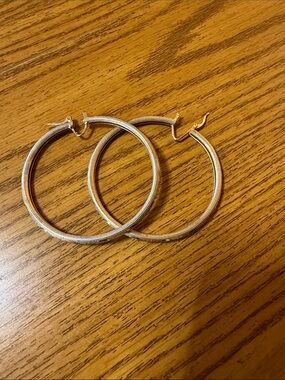 Gold-Tone Textured Hoop Earrings - Women Jewelry